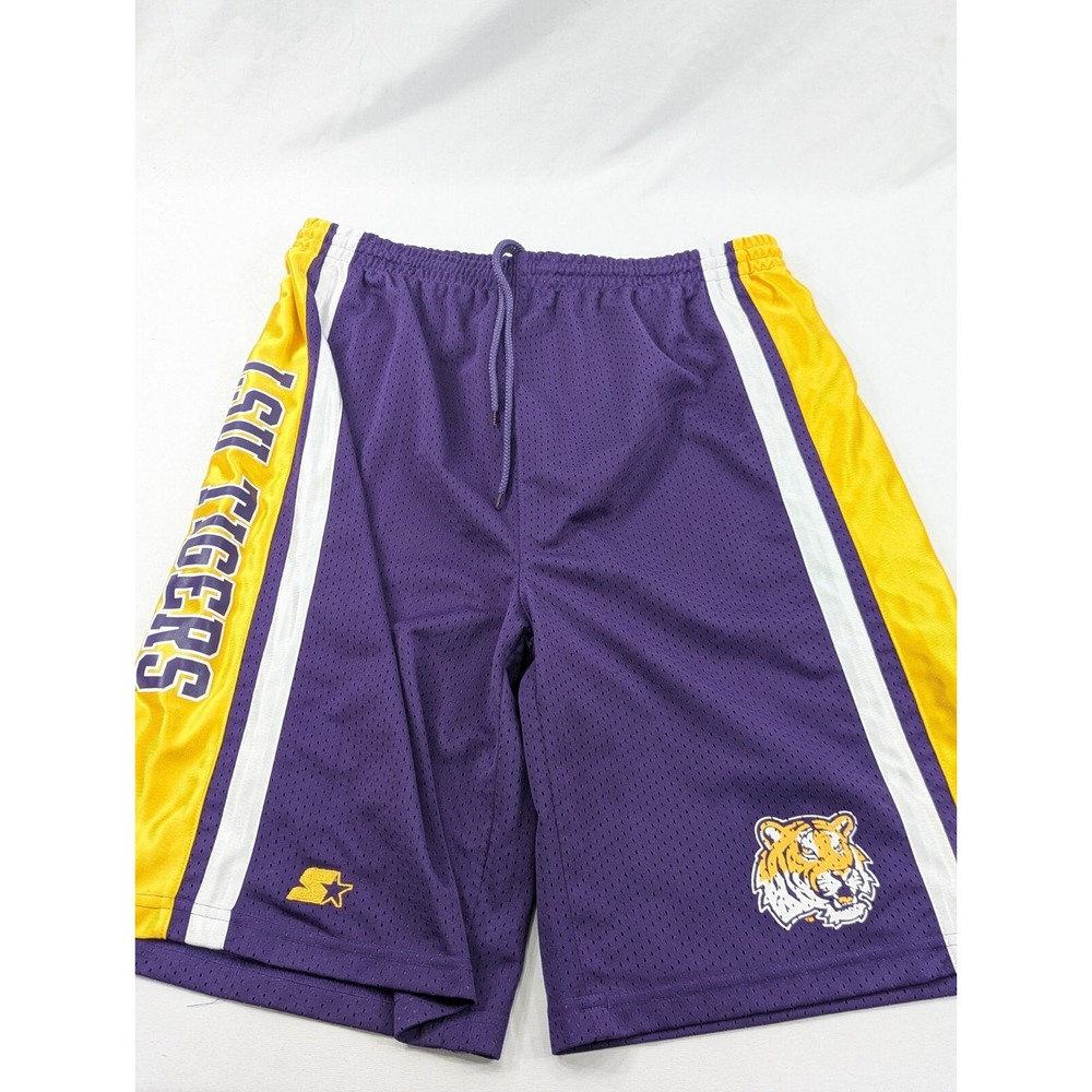 Vintage Starter Louisiana State University LSU Tigers Basketball Shorts‎ Large